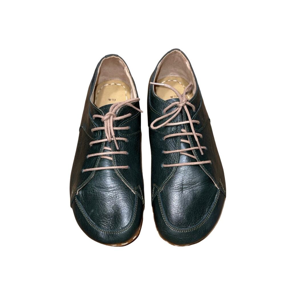 NEFES Handmade Barefoot Sneaker Toledo Green for Women   Size: 7.5 Women's